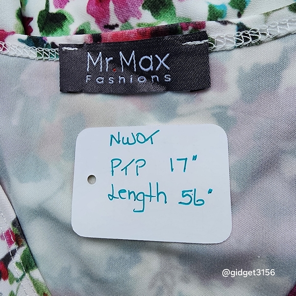 NWOT  WHITE SLEEVELESS FLORAL MAXI DRESS - SIZE SMALL - Picture 6 of 6